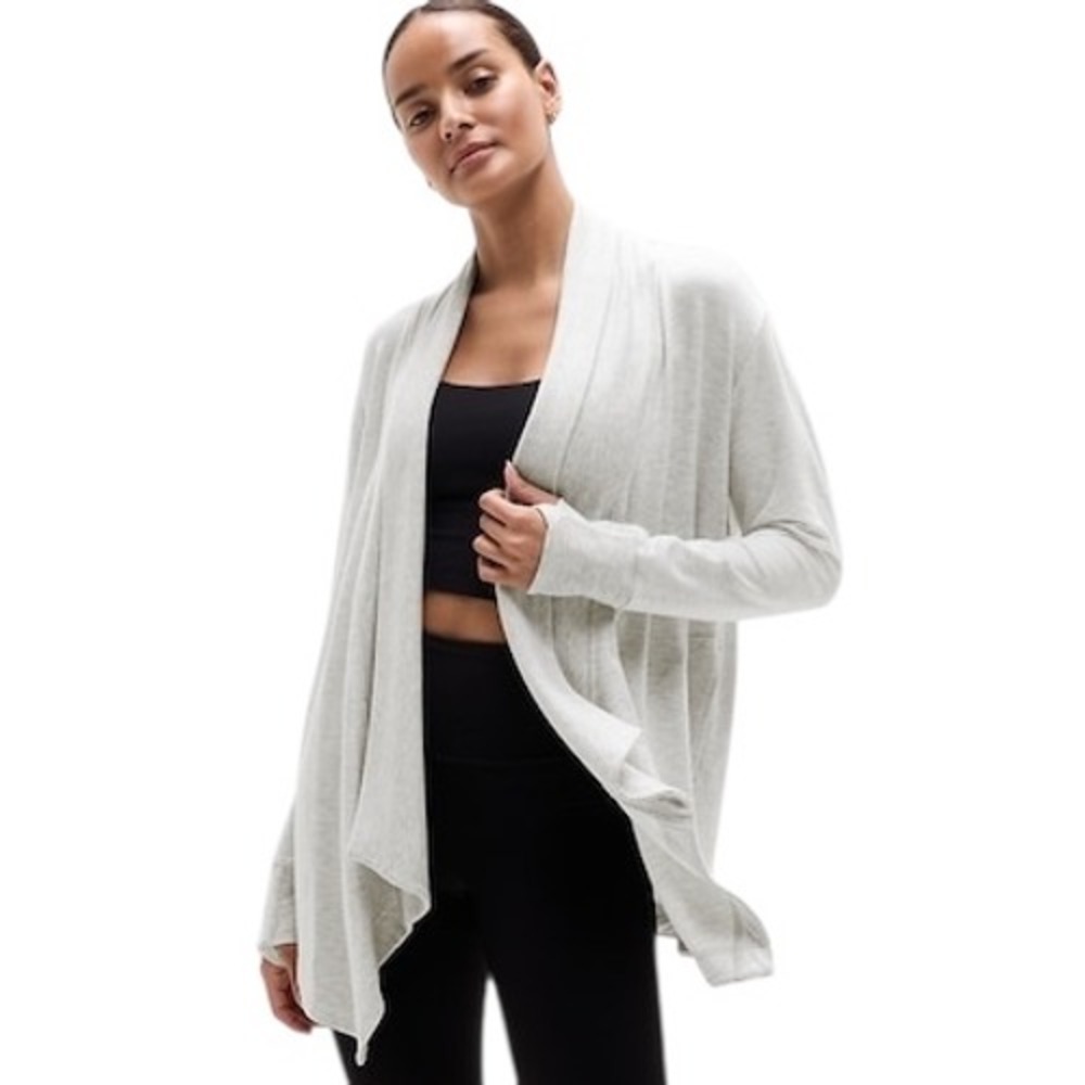 Athleta Pranayama Restore Wrap Open Front Cardigan Women S Small Petite Layering